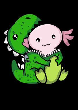 Funny Cute Axolotl Animal Art Poster for Sale by Salvadax