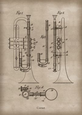 Vintage Cornet Trumpet