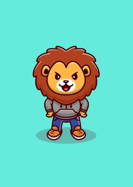 Cute lion mascot