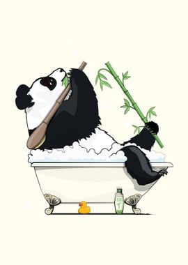 Panda Bear in the Bath