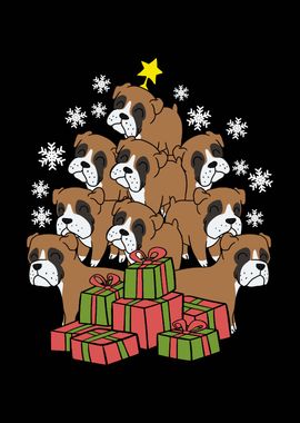 Boxer Dog Christmas Tree 