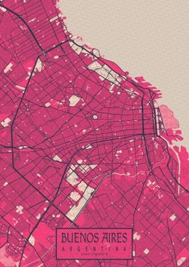 Buenos Aires Map Blossom