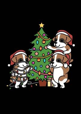 Boxer Dog Christmas Tree 