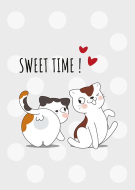 Cute Cats Sweet Time