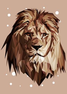 lion polygonal