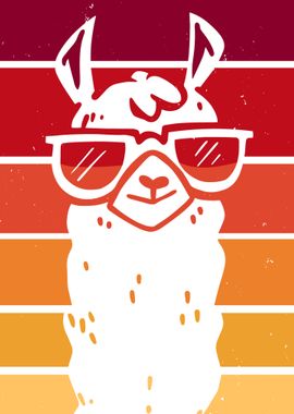 Cool Llama with Sunglasses