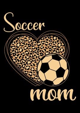 Leopard Heart Soccer Mom