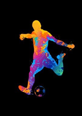 Abstract soccer player