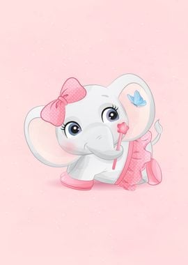 Cute magician elephant 