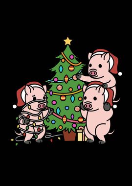 Mini Pig Christmas Tree 