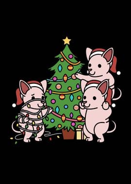 Sphynx Cat Christmas Tree 