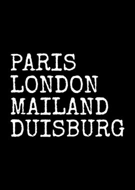 Duisburg Paris London