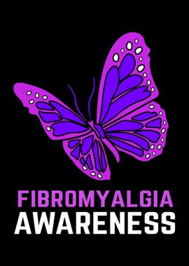 Fibromyalgia awareness purple ribbon with butterflies on Craiyon