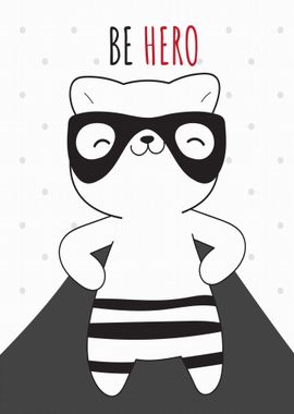 cat cute be hero