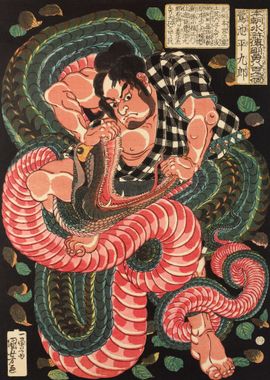 Samurai Wrestling Snake