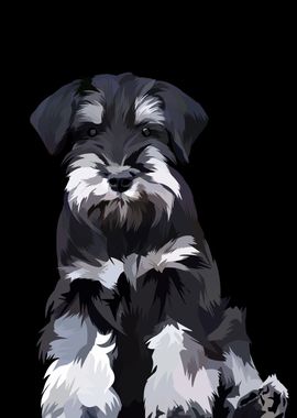 Schnauzer dog in vector