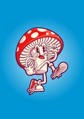 Classic mushroom mascot