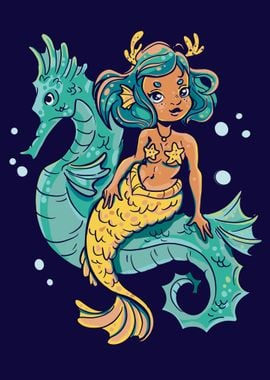 Mermaid with Sea Horse