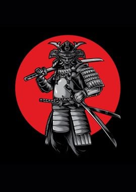 Japanese samurai warrior