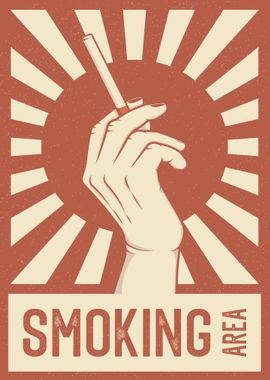 Smoking Area Retro Poster