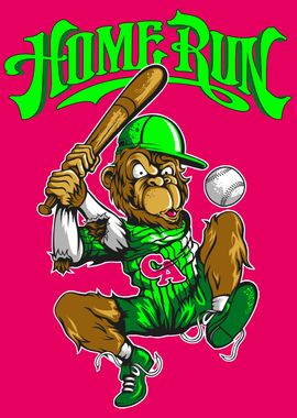 Home Run Baseball Monkey