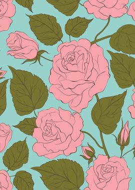 Aesthetic Rose Pattern