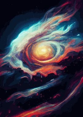 Abstract Galaxy Painting