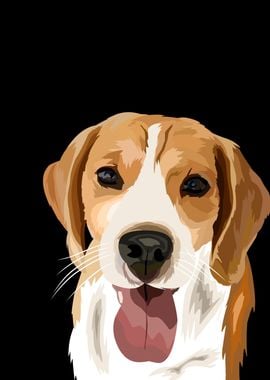 Beagle dog in vector