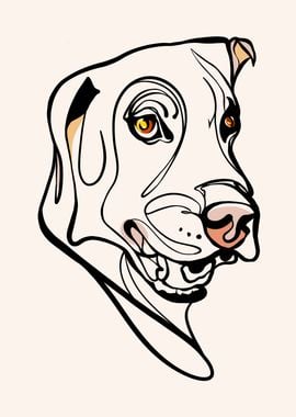 Dog abstract lineart