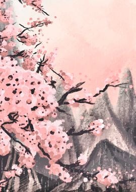 Fuji cherry blossoms