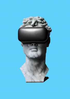 Statue greek marble VR vis