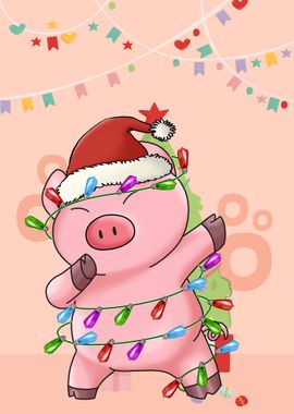 Dabbing Pig Xmas