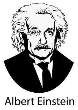 Alert Einstein Portrait