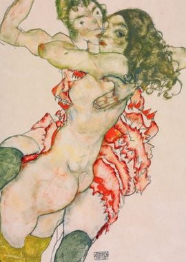 Two Women Embracing