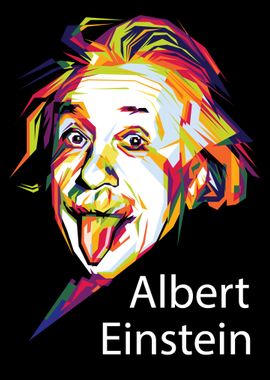 Albert Einstein colorful