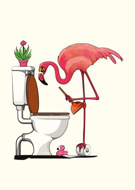 Flamingo Plunging Toilet