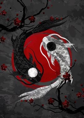 Koi Fish Yin Yang Japan