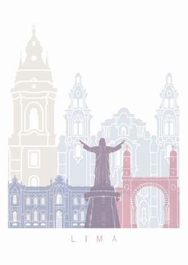 Lima skyline poster