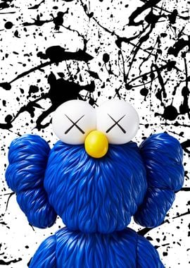 Kaws Blue' Poster, picture, metal print, paint by Lardis Art