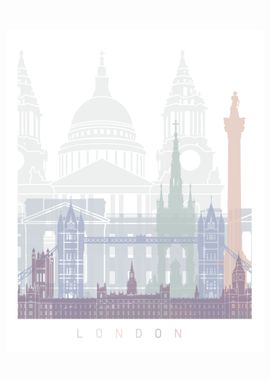 London v2 skyline poster