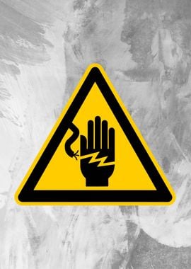 caution high voltage sign