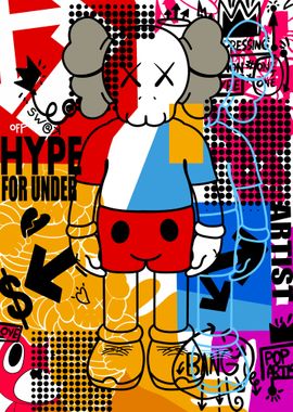 KAWS HYPE ART BROWN Poster by I am List