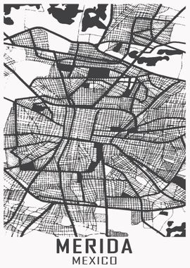 Merida Mexico City Map