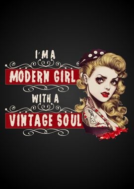 Vintage 50s Aesthetic Girl' Poster, picture, metal print, paint by  BestPrints