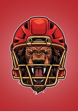 Lion head mascot