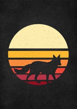 vintage retro animal fox