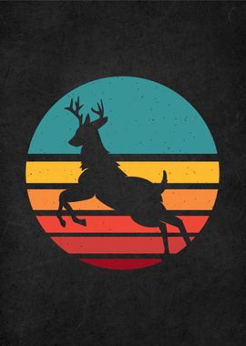 vintage retro animal elk