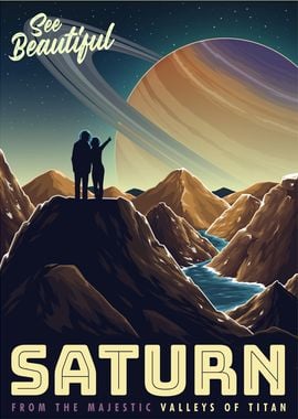 Saturn by Titan Valleys