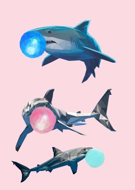 Bubble gum animal Shark