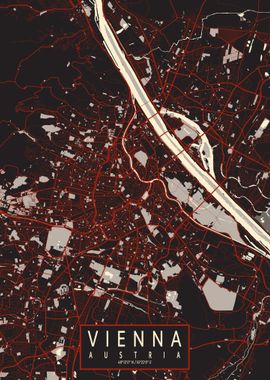 Vienna City Map Vector